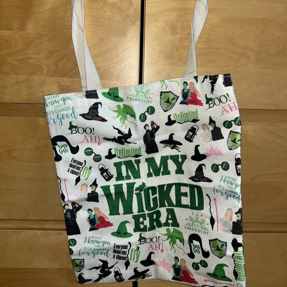 Wicked Era Themed Tote Bag - Green and White